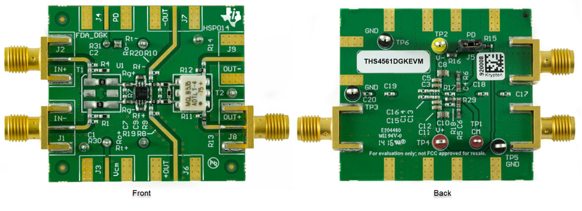 チャート - Texas Instruments THS4561DGKEVM評価モジュール